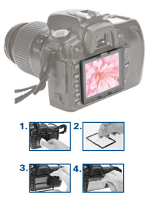 Protezione display X-Treme per fotocamere Doerr applicato