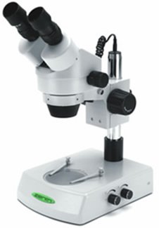 stereomicroscopio zoom binoculare per tricologia