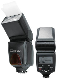 flash per nikon D e canon EOS display digitale